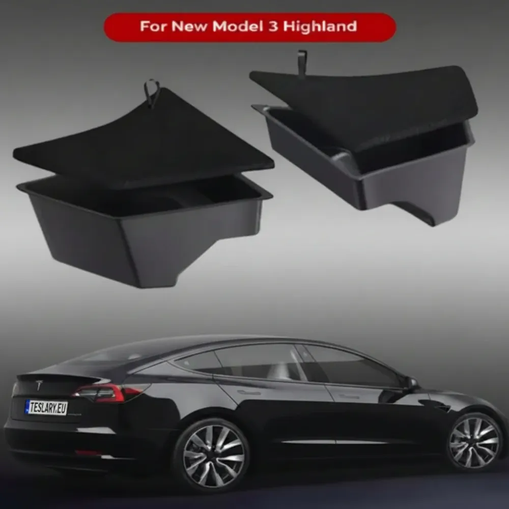 Tesla Model 3 Highland stražnji ormarić bočni džepovi organizatora s poklopcima (2)
