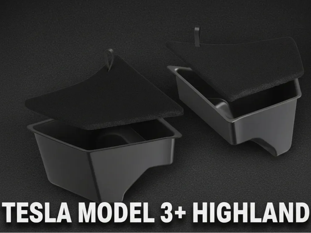 Tesla Model 3 Highland stražnji ormarić bočni džepovi organizatora s poklopcima (2)