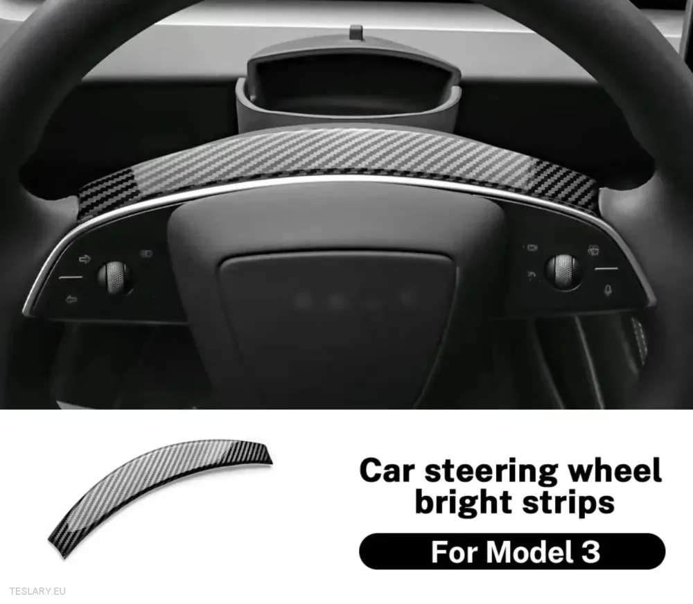 Tesla Model 3 Highland Upravljački kotač karbonske vlaknasti set Crni stil