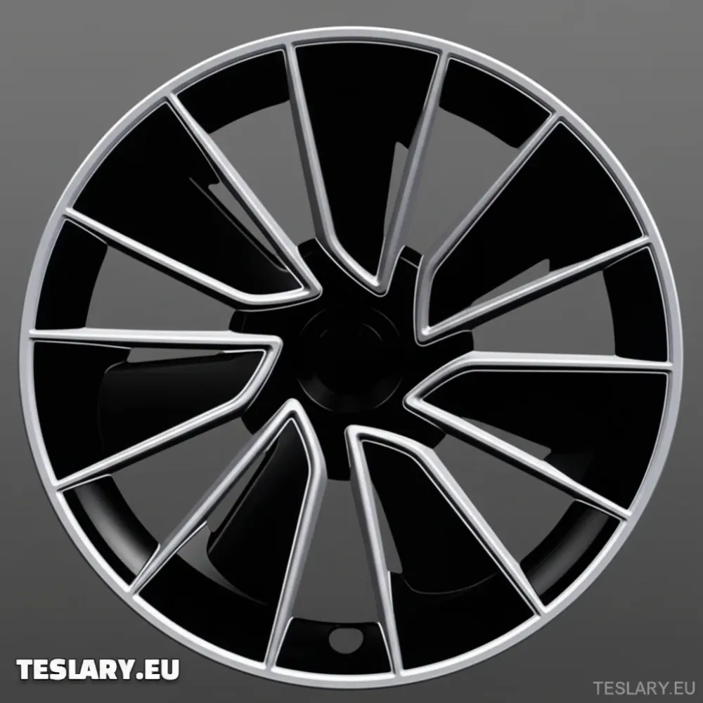 Tesla Model Y 19 "Jedinstveni S15 COW CHET HUBS Crno i srebro