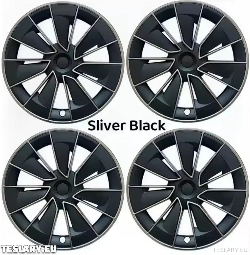 Tesla Model Y 19 "Jedinstveni S15 COW CHET HUBS Crno i srebro