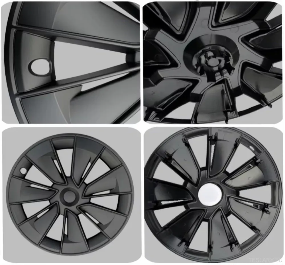 Tesla Model Y 19 "Jedinstveni S15 COW CHET HUBS Crno i srebro