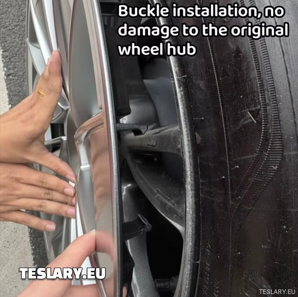Tesla Model Y 19 "Jedinstveni S15 COW CHET HUBS Crno i srebro