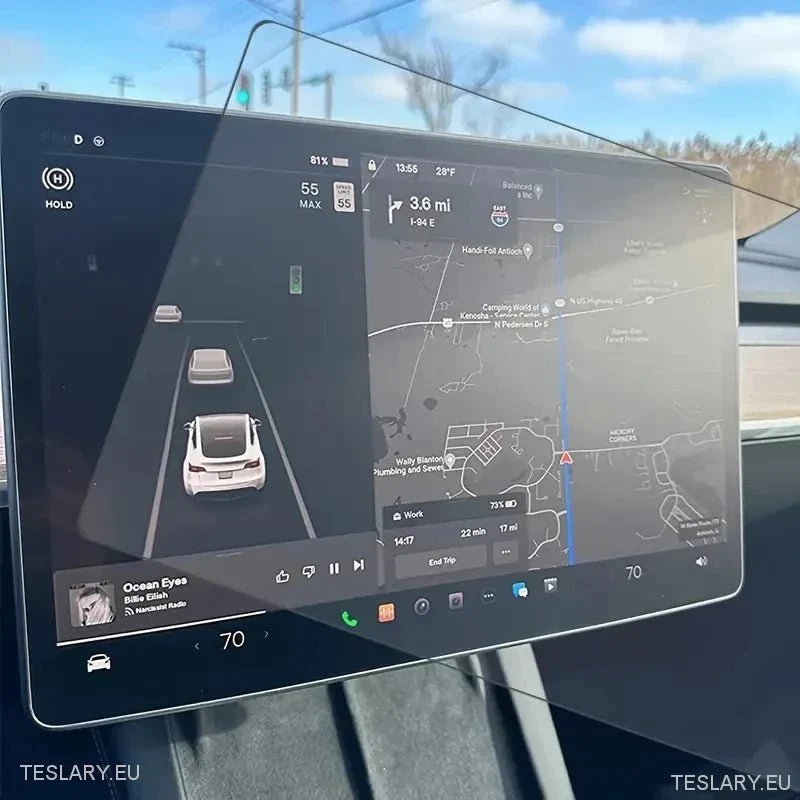 Tesla Model 3 / Y kaljenog staklenog zaslona