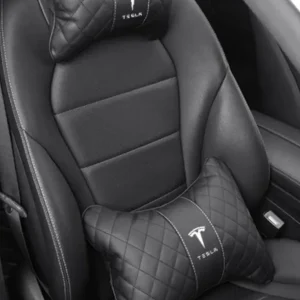Tesla Model 3 y s X Neck Jastuk i leđ podrška s logotipom (crni)