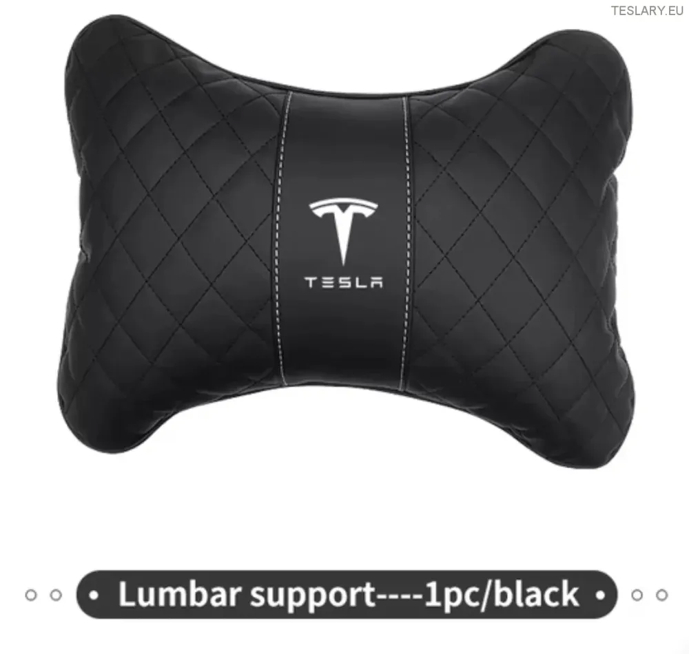 Tesla Model 3 y s X Neck Jastuk i leđ podrška s logotipom (crni)