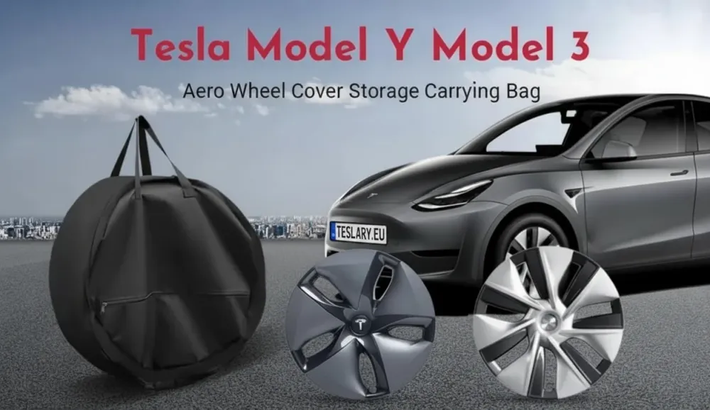 Tesla Model 3 y Poklopna torba za pokrov kotač za 18 "ili 19"