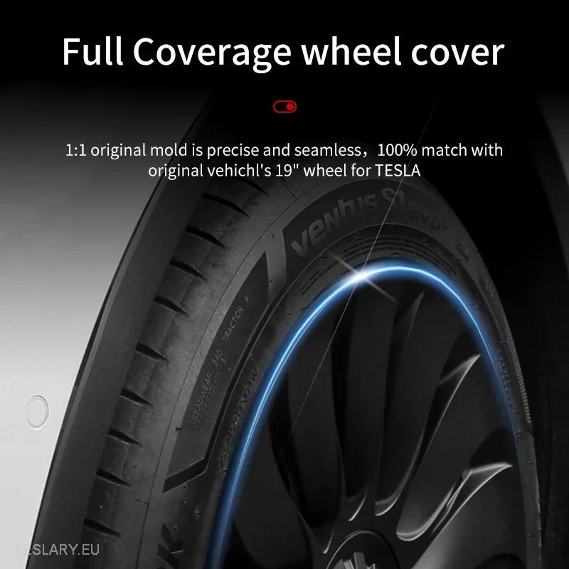 Tesla Model Y 19 "Pokrivaci olujnih kotač s punim pokrivanjem - Metal Metal Grey Grey