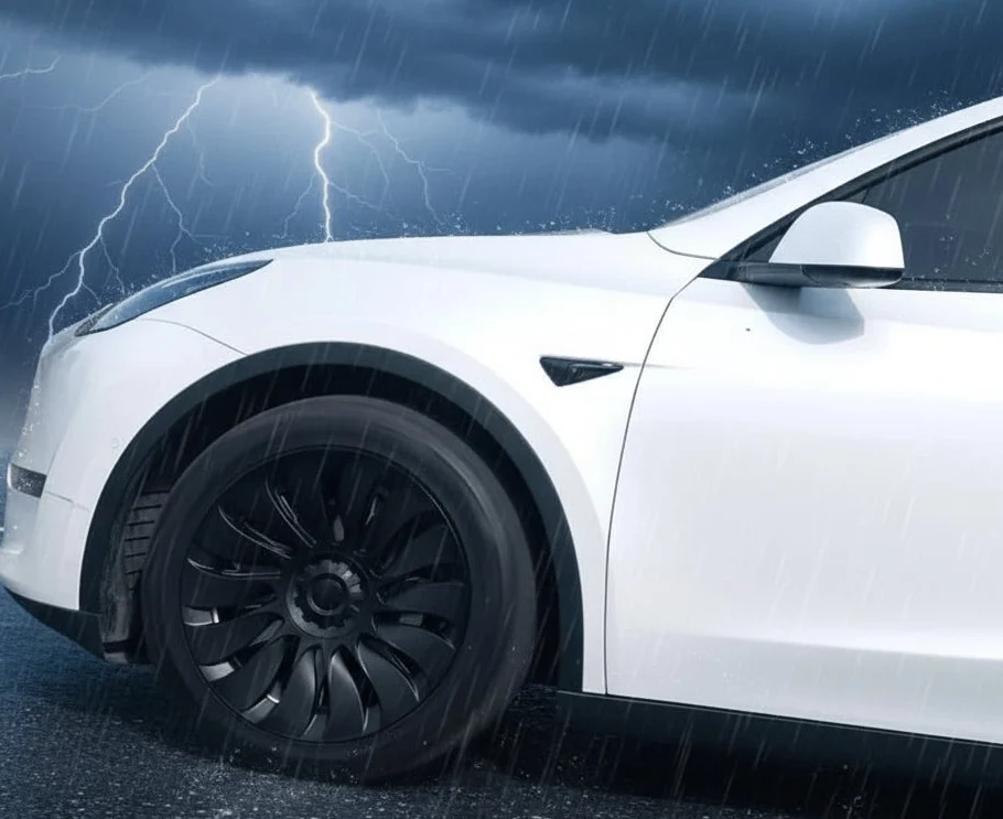 Tesla Model Y 19 "Pokrivaci olujnih kotač s punim pokrivanjem - Metal Metal Grey Grey