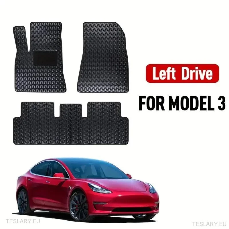 Tesla Model 3 prilagođene PU kožne podne prostirke (lijevi pogon)