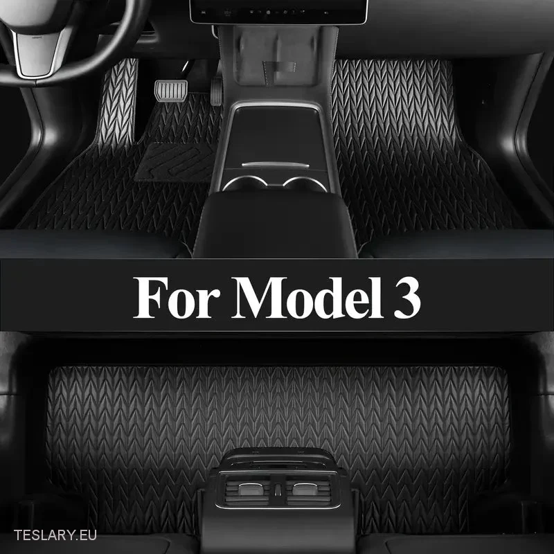 Tesla Model 3 prilagođene PU kožne podne prostirke (lijevi pogon)