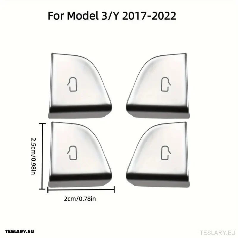 Tesla Model 3 / Y srebrna vrata za otvaranje gumba za otvaranje zaštitnih poklopca