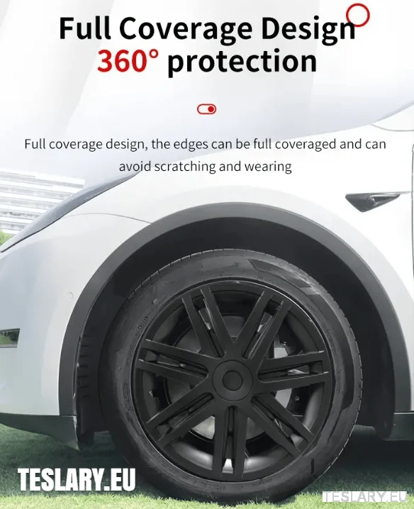 TESLA MODEL Y 19" UNIQUE S3 FULL COVER WHEEL HUBS STAR STYLE