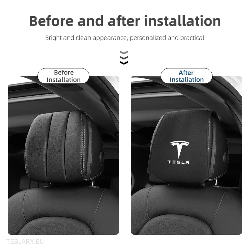 Tesla naslonja za glavu pokriva s logotipom za 3, y, s i x