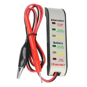 Tester akumulatora i alternatora 12V, s krokodilskim štipaljkama i sondom