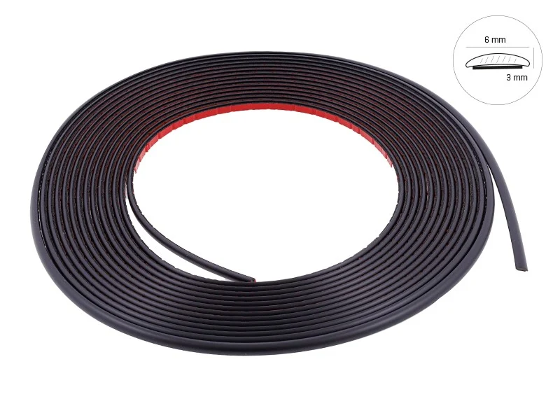 Traka za automobilski stil, mat crna, 6 mm x 8 m (86170)
