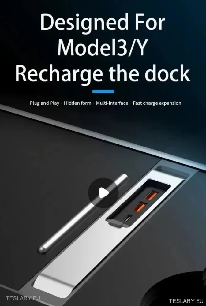 Trostruka luka USB Expansion Hub za Tesla 3/Y s kliznim poklopcem