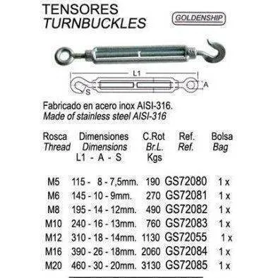 TURNBUCKLE HOOK & EYE (10)