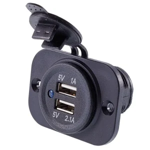 Ugradbeni punjač 2x USB 3.1A, 12/24V
