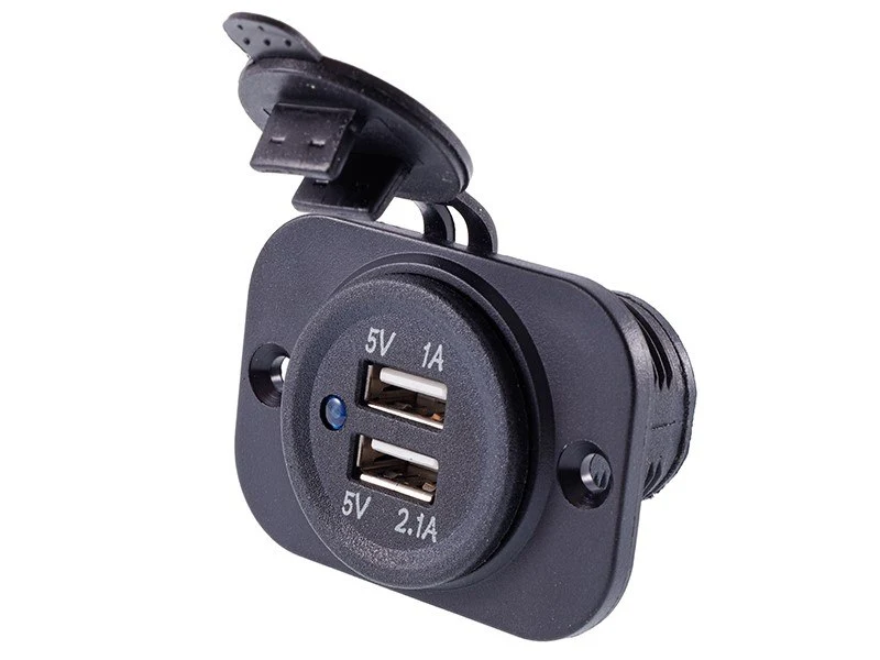 Ugradbeni punjač 2x USB 3.1A, 12/24V