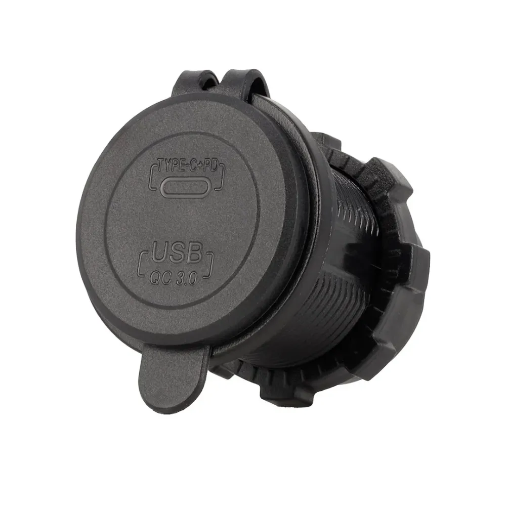 Ugrađeni USB-C PD 30W + USB QC3.0 18W punjač + kablovi duljine 60 cm, napajanje 12/24 V