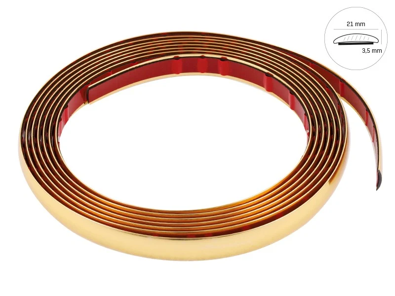 Ukrasna traka za auto, zlatna, 21mm x 5m (86747)