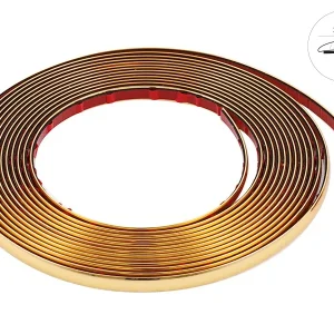 Ukrasna traka za auto, zlatna, 12 mm x 8 m (86745)