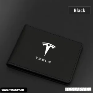 Ultra-tanki kožni ID / kartica / nositelj licence s Teslinom logotipom