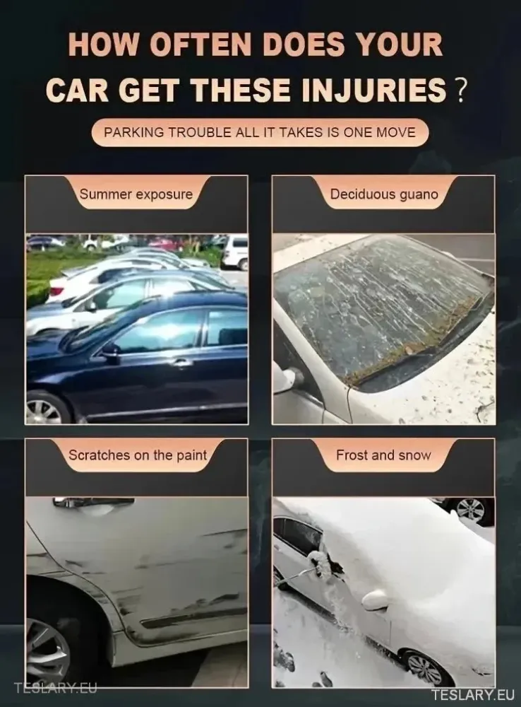 Unutarnji/vanjski univerzalni 4,9m poklopac automobila/zaštitnik - crni