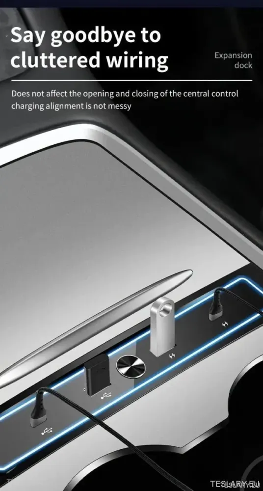 4 u 1 USB ekspanzijsko središte za Tesla 3/y