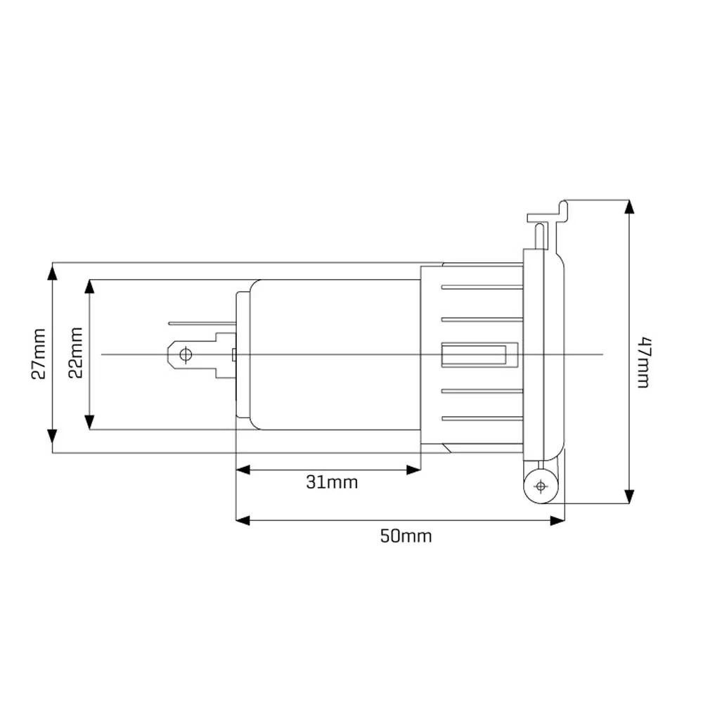 Utičnica za upaljač s poklopcem - 12V