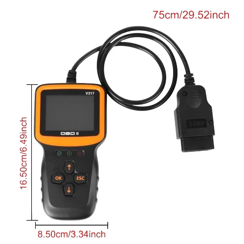 V317 OBD2 univerzalni čitač kodova grešaka za auto dijagnostiku