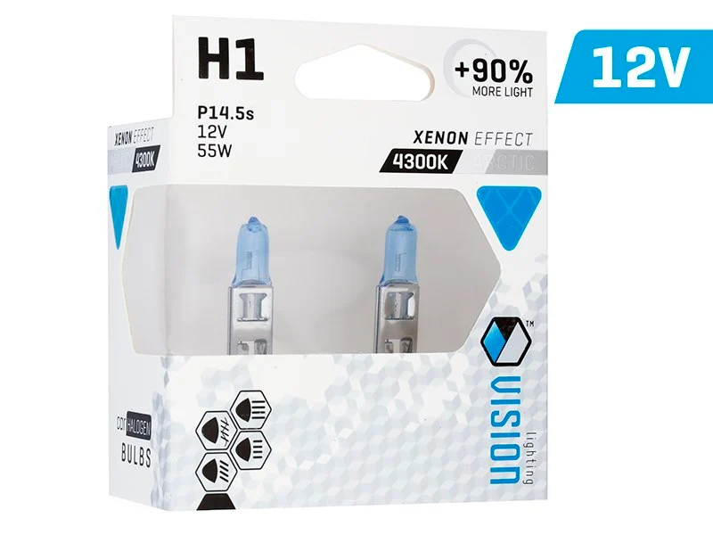 VISION Arctic White H1 12V 55W P14.5s U E4 žarulje, 90% svjetline, 2 žarulje