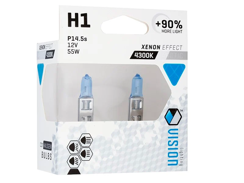 VISION Arctic White H1 12V 55W P14.5s U E4 žarulje, 90% svjetline, 2 žarulje