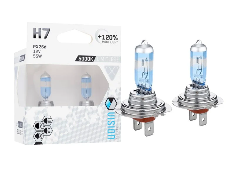 VISION Limitless White H7 12V 55W PX26d U E4 žarulje (120% svjetlije), 2 žarulje