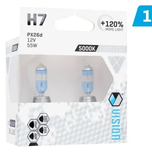 VISION Limitless White H7 12V 55W PX26d U E4 žarulje (120% svjetlije), 2 žarulje