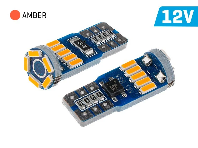 VISION W5W (T10) 12/24V 15x 4014 SMD LED žarulja, nepolarna, CANBUS, narančasta, 2 komada