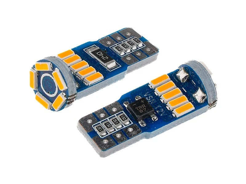 VISION W5W (T10) 12/24V 15x 4014 SMD LED žarulja, nepolarna, CANBUS, narančasta, 2 komada