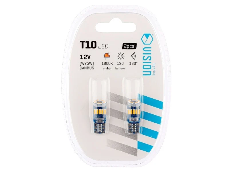 VISION W5W (T10) 12/24V 15x 4014 SMD LED žarulja, nepolarna, CANBUS, narančasta, 2 komada