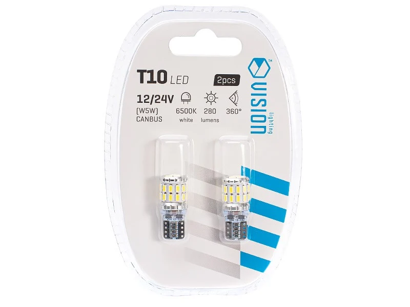 VISION W5W (T10) 12/24V 24x 3030 SMD LED žarulja, CANBUS, bijela, 2 komada