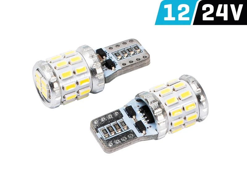 VISION W5W (T10) 12/24V 24x 3030 SMD LED žarulja, CANBUS, bijela, 2 komada