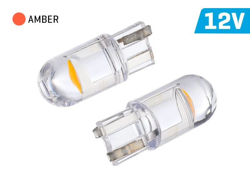 VISION WY5W (T10) 12V 1x F10 LED žarulja, potpuno staklena, narančasta, 2 komada