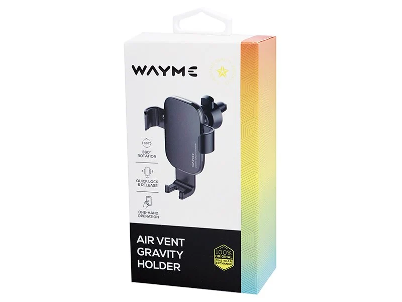 WAYME gravitacijski držč za ventilacijsku rešetku automobila, grafitni
