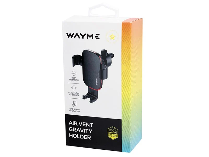WAYME gravitacijski držč za ventilacijsku rešetku automobila, crvene boje