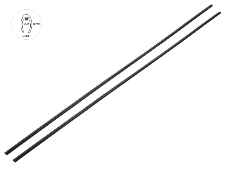 Zaštite ruba vrata, 65 cm, mat crne, 2 kom.