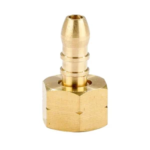 Završetak plinskog crijeva s unutarnjim navojem 3/8 "L, za nastavak crijeva 9-10 mm, mesing