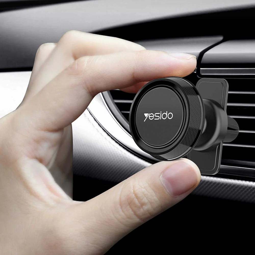 Yesido - Držč za automobil (C61) - magnetski nosač mobitela za ventilacijski otvor - crni