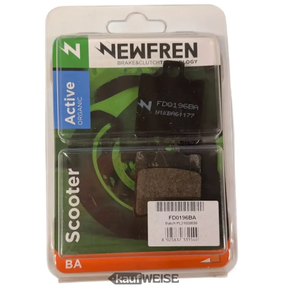 Newfren kočione pločice "Active Organic" (FD0196BA) | Uz KBA odobrenje | Aerox, Nitro, Runner, NRG