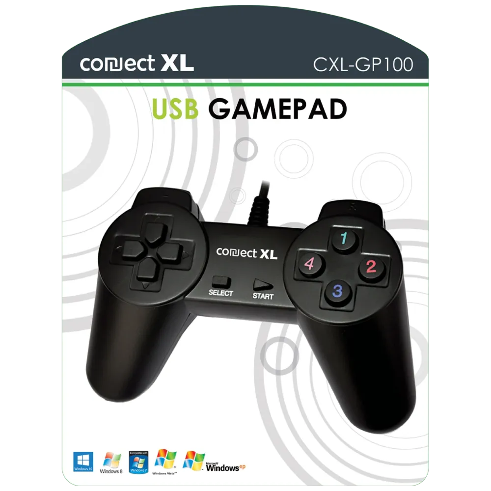 Connect XL Gamepad za PC, 14 tipki/tastera (8-way), konekcija USB - CXL-GP100