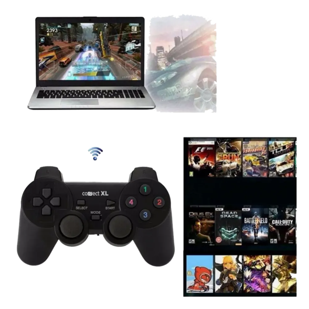 Connect XL Gamepad wireless, 5u1, PC i PS1/2/3, 2,4GHz, 10met - CXL-WG500